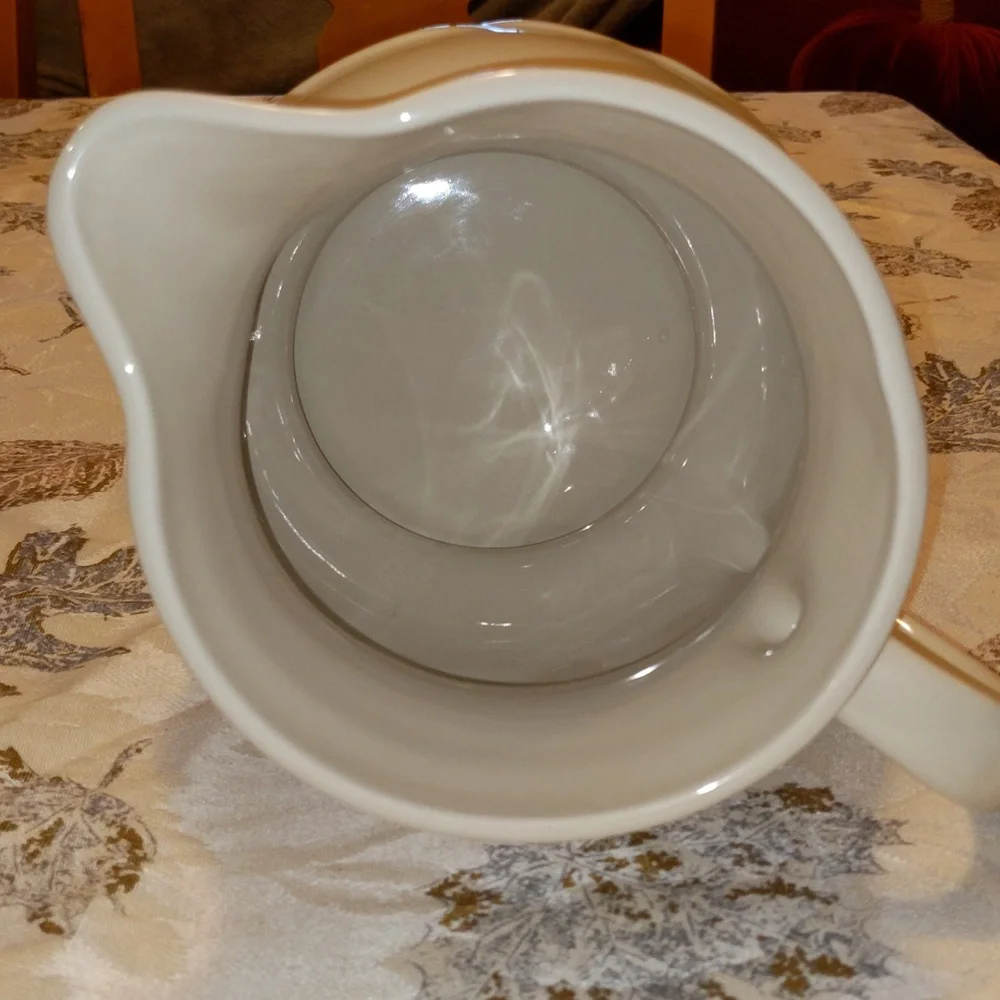 Pitcher Longaberger Woven Traditions BLUE 64 Oz 2 QT  7.25” USA Pottery Large